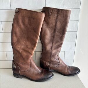 ARTURO CHIANG Womens Brown Genuine Leather Ombre Fierce Riding Boots 7